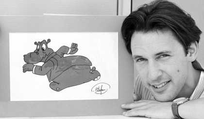 Kwab nijlpaard en striptekenaar Stefan de Groot 1993